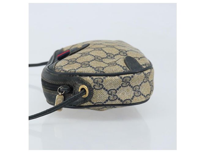 Gucci Bolso de Hombro GG Supreme Sherry Line PVC Marino Rojo 156 02 066 Auth 173872 Roja Azul marino - vista 4