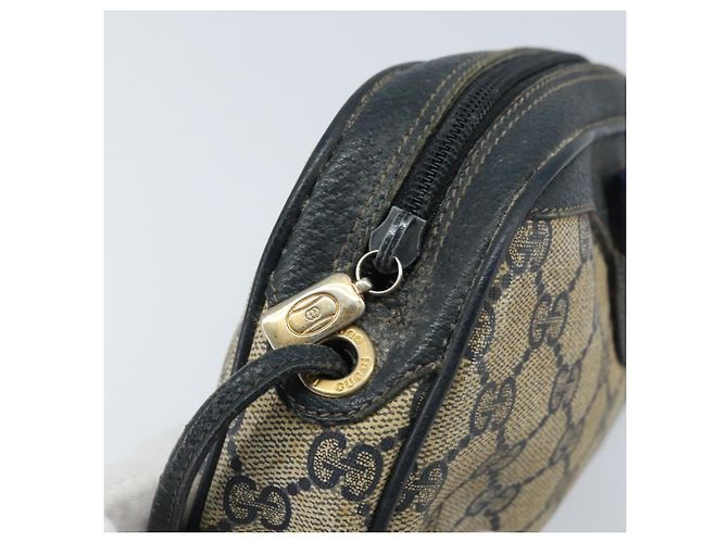 Gucci Bolso de Hombro GG Supreme Sherry Line PVC Marino Rojo 156 02 066 Auth 173872 Roja Azul marino - vista 9