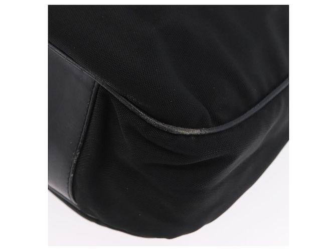 Borsa a Spalla Gucci Bamboo Nylon Nero Argento 001 1577 Auth 173951 - vista 14