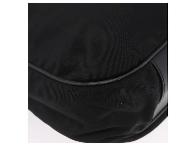 Borsa a Spalla Gucci Bamboo Nylon Nero Argento 001 1577 Auth 173951 - vista 15
