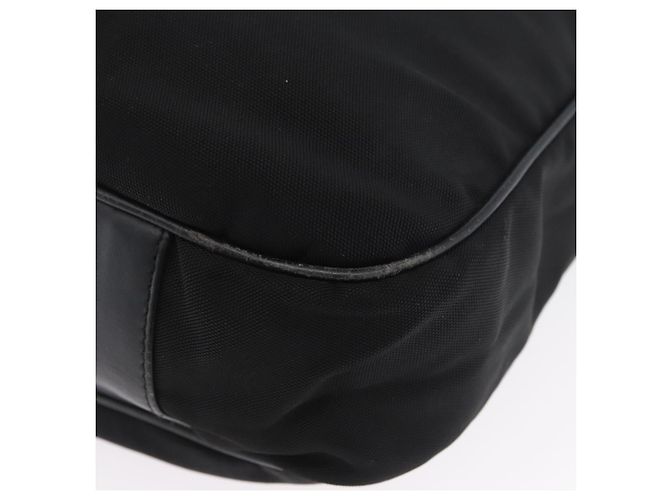 Borsa a Spalla Gucci Bamboo Nylon Nero Argento 001 1577 Auth 173951 - vista 16