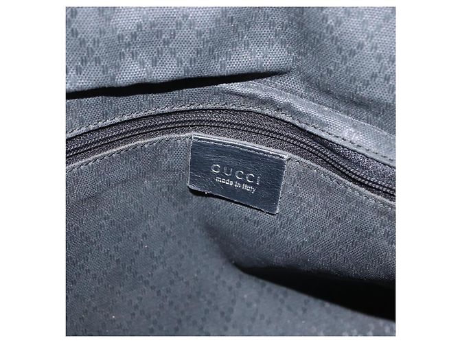 Borsa a Spalla Gucci Bamboo Nylon Nero Argento 001 1577 Auth 173951 - vista 17