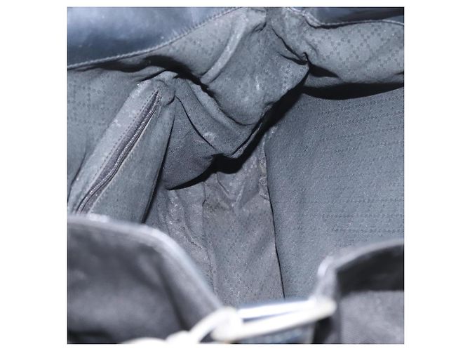 Borsa a Spalla Gucci Bamboo Nylon Nero Argento 001 1577 Auth 173951 - vista 18