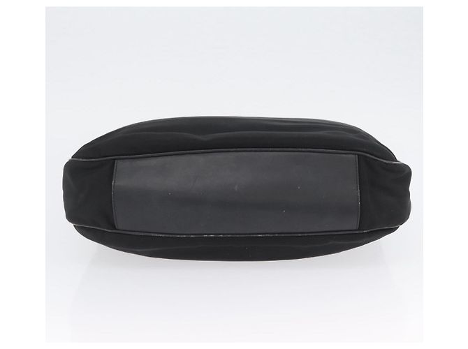 Borsa a Spalla Gucci Bamboo Nylon Nero Argento 001 1577 Auth 173951 - vista 5