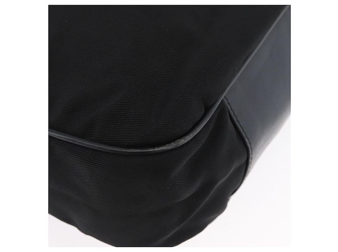 Borsa a Spalla Gucci Bamboo Nylon Nero Argento 001 1577 Auth 173951 - vista 9