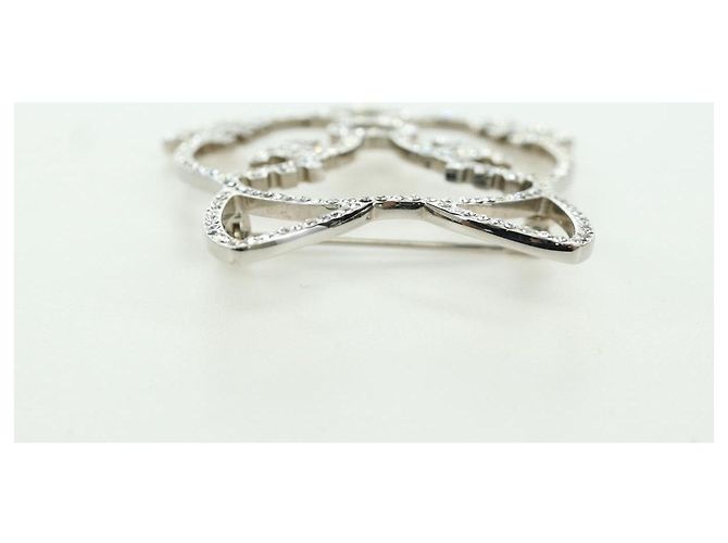 Spilla Gatto CHANEL metallo Argento CC Auth ARZ169M - vista 9