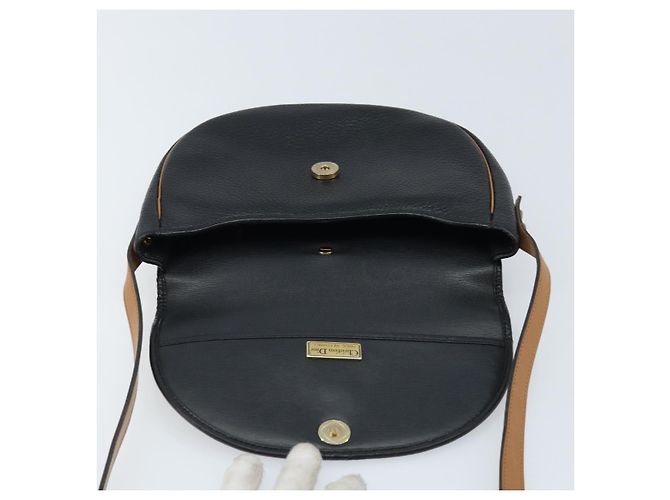 Borsa a Spalla Christian Dior in Pelle Nera e Oro Auth ep13624 Nero D'oro - vista 10