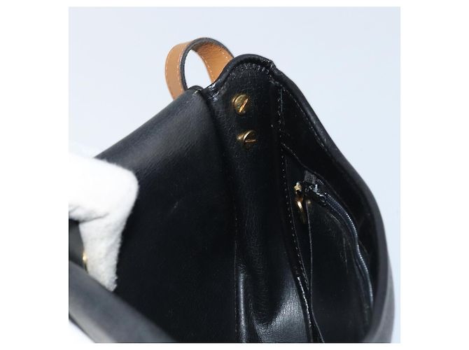 Borsa a Spalla Christian Dior in Pelle Nera e Oro Auth ep13624 Nero D'oro - vista 19