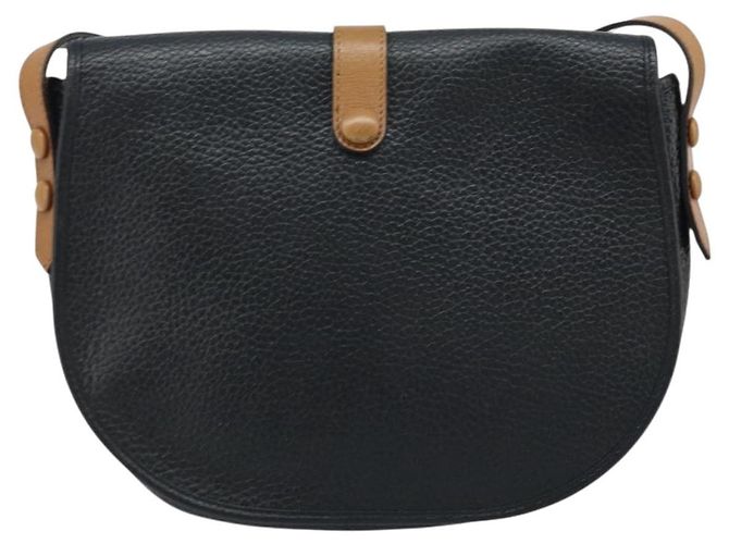 Borsa a Spalla Christian Dior in Pelle Nera e Oro Auth ep13624 Nero D'oro - vista 2