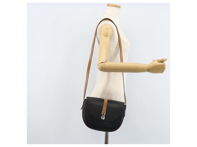 Borsa a Spalla Christian Dior in Pelle Nera e Oro Auth ep13624 Nero D'oro - vista 21
