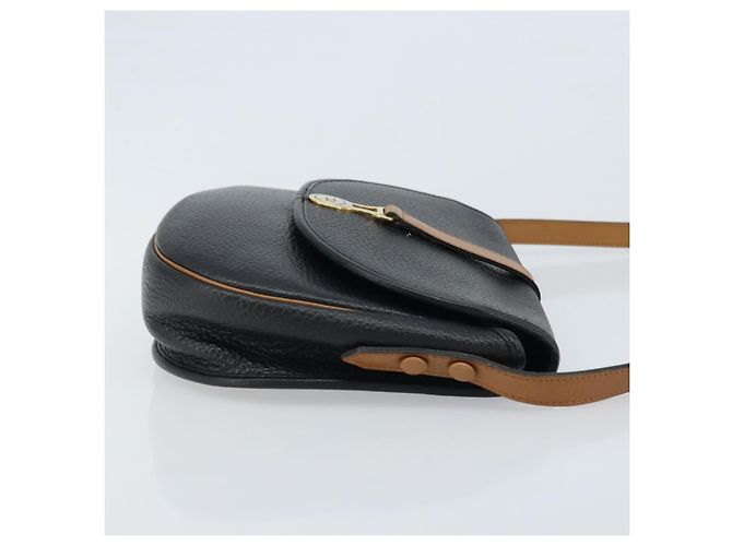 Borsa a Spalla Christian Dior in Pelle Nera e Oro Auth ep13624 Nero D'oro - vista 3