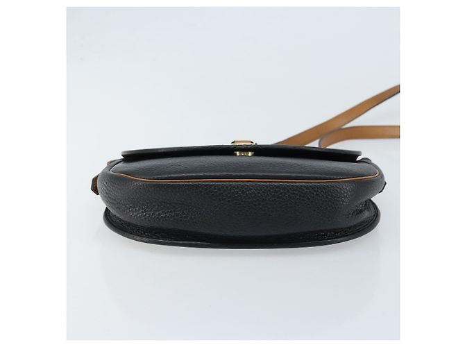Borsa a Spalla Christian Dior in Pelle Nera e Oro Auth ep13624 Nero D'oro - vista 5