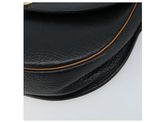 Borsa a Spalla Christian Dior in Pelle Nera e Oro Auth ep13624 Nero D'oro - vista 9