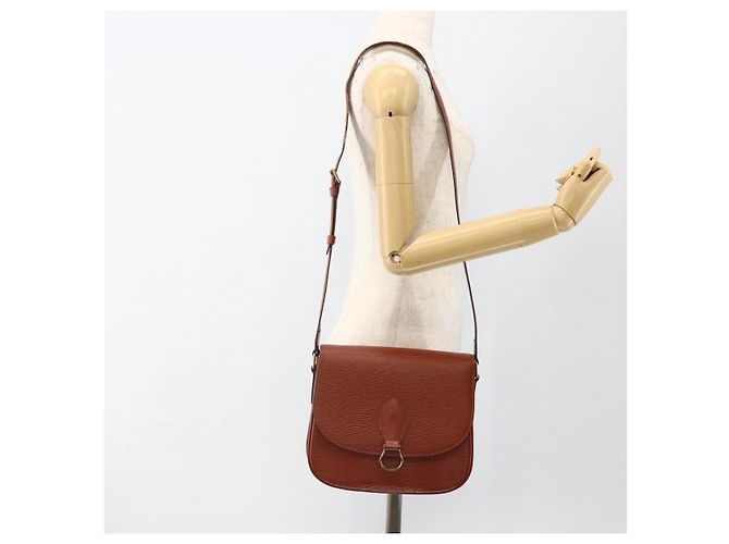 LOUIS VUITTON Borsa a Spalla Epi Saint Cloud GM Marrone M52193 LV Auth ep13585 - vista 26