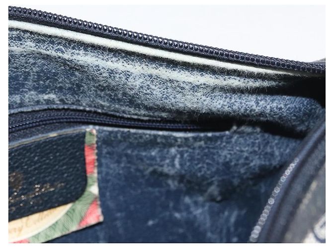 Borsa a Spalla Gucci GG Supreme Sherry Line PVC Blu Navy Oro 89 02 032 Auth LNZ978 D'oro - vista 10