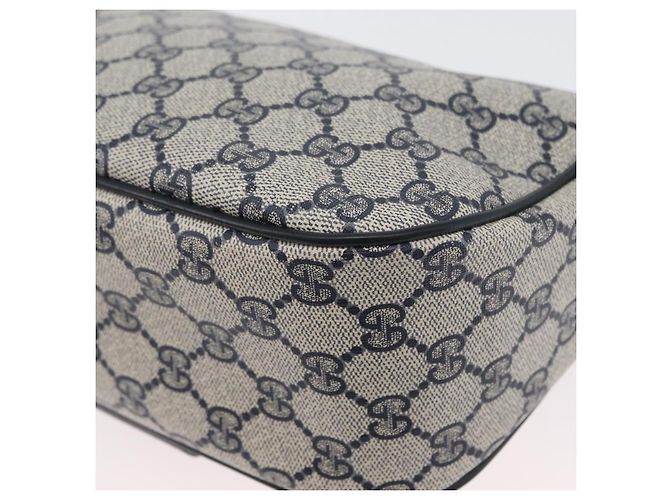 Borsa a Spalla Gucci GG Supreme Sherry Line PVC Blu Navy Oro 89 02 032 Auth LNZ978 D'oro - vista 17