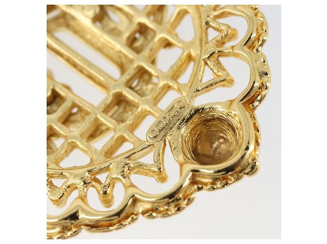 Spilla Christian Dior in metallo dorato Auth BSZ410V D'oro - vista 14