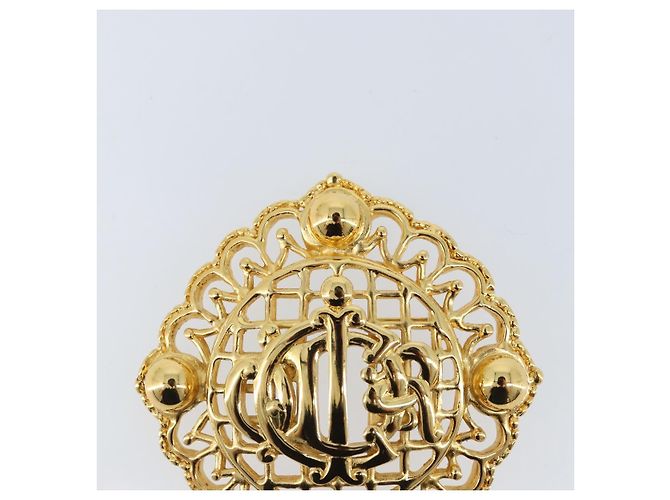 Spilla Christian Dior in metallo dorato Auth BSZ410V D'oro - vista 3