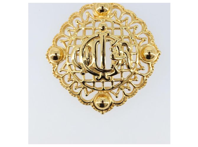 Spilla Christian Dior in metallo dorato Auth BSZ410V D'oro - vista 5