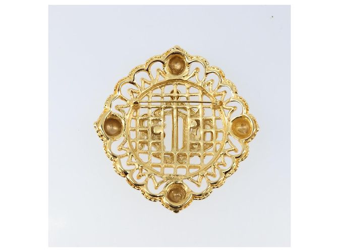 Spilla Christian Dior in metallo dorato Auth BSZ410V D'oro - vista 6