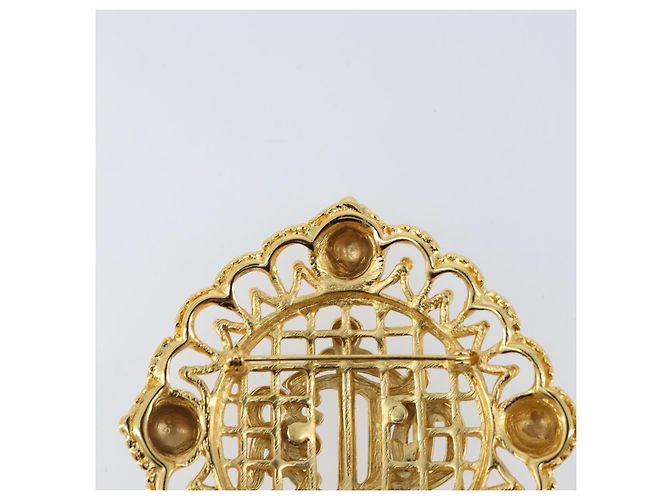 Spilla Christian Dior in metallo dorato Auth BSZ410V D'oro - vista 7