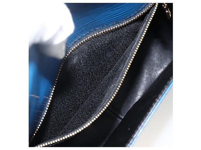 LOUIS VUITTON Borsa a Spalla Epi Saint Cloud GM Blu Toledo M52195 LV Auth BA11245 - vista 10