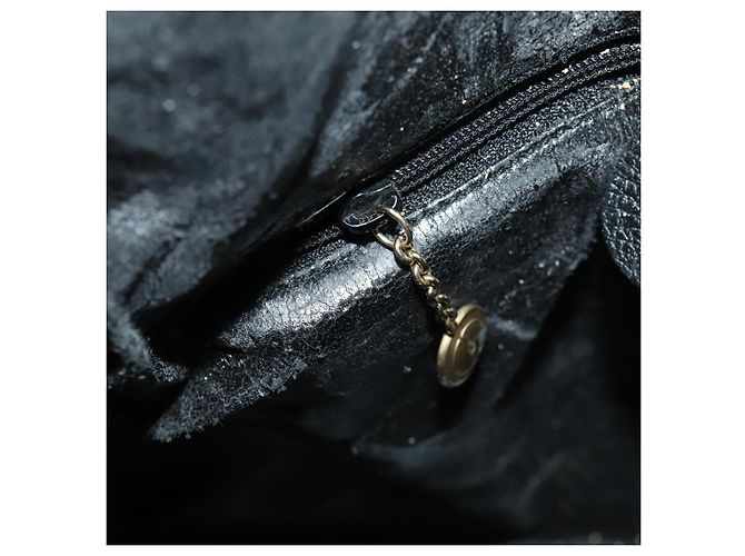 Borsa a Spalla in Pelle Gucci Bamboo Nera Oro 001 1998 1577 Auth 172308 Nero D'oro - vista 20