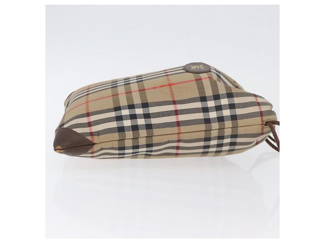 Bolso de lona beige con estampado Nova Check de Burberrys Auth 173994 - vista 3