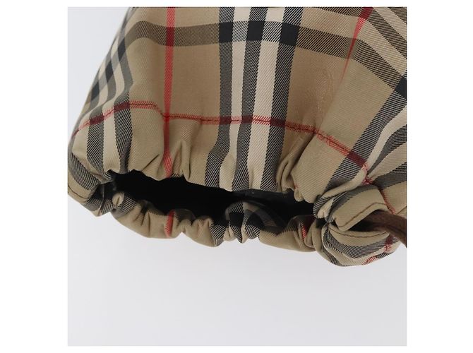 Bolso de lona beige con estampado Nova Check de Burberrys Auth 173994 - vista 6