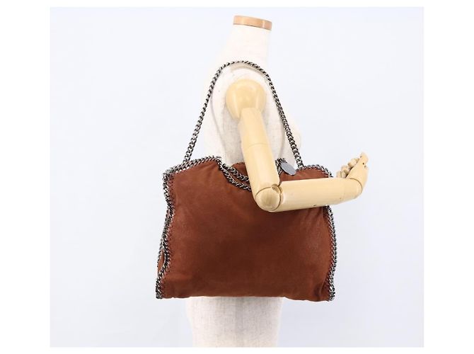 Autre Marque Stella McCartney Falabella Kette Tasche aus Polyester in Braun Silber Auth mr1992 - Ansicht 25