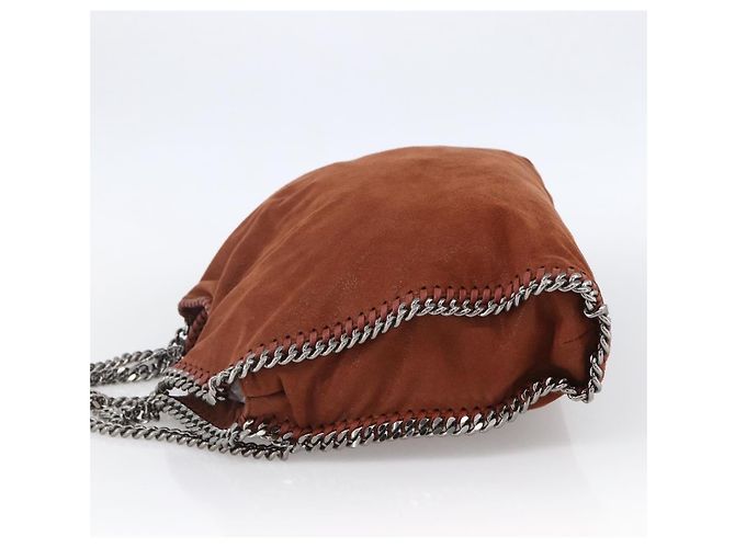 Autre Marque Stella McCartney Falabella Kette Tasche aus Polyester in Braun Silber Auth mr1992 - Ansicht 3