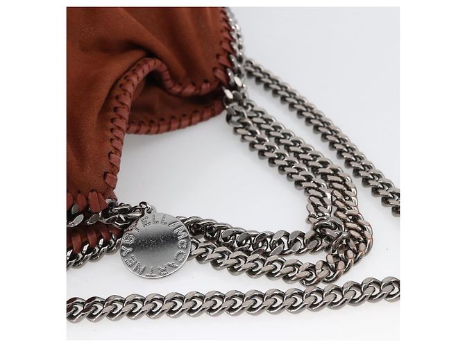 Autre Marque Stella McCartney Falabella Kette Tasche aus Polyester in Braun Silber Auth mr1992 - Ansicht 7