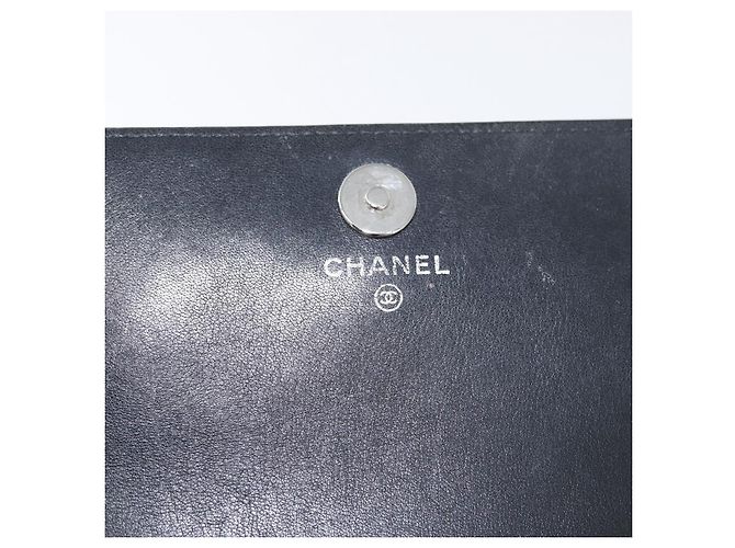 CHANEL COCO Borsa a Spalla Mark Chain in Pelle Verniciata Nera Argento CC Auth 172433SAV Nero - vista 22