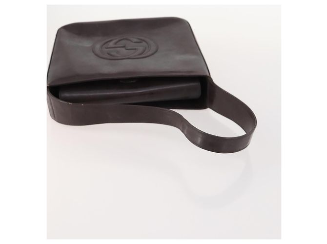 Borsa a Spalla GUCCI Pelle Verniciata Marrone 000 1013 0506 Auth 171641 - vista 7