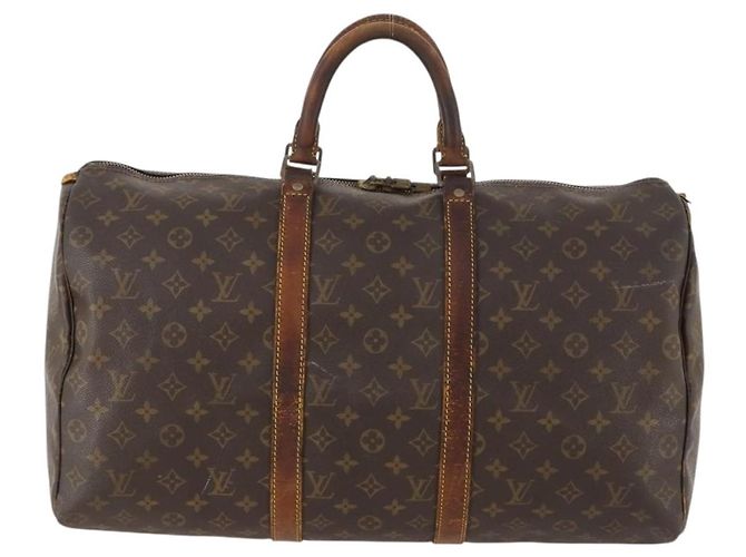 LOUIS VUITTON Borsa Boston Monogram Keepall 50 M41426 Auth LV 169886 Monogramma - vista 13