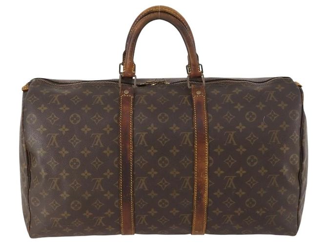 LOUIS VUITTON Borsa Boston Monogram Keepall 50 M41426 Auth LV 169886 Monogramma - vista 2