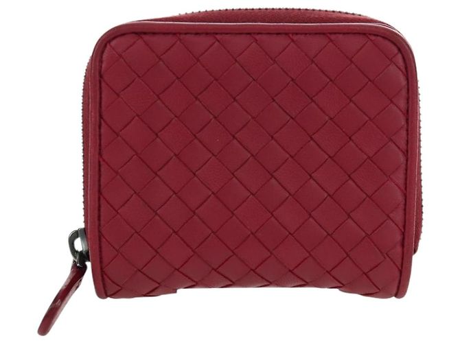 Bottega Veneta Portafoglio Compatto Rotondo INTRECCIATO in Pelle Rosa Auth am10894V - vista 13
