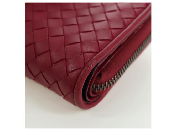 Bottega Veneta Portafoglio Compatto Rotondo INTRECCIATO in Pelle Rosa Auth am10894V - vista 14
