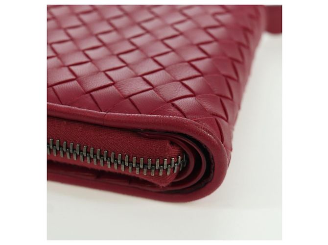 Bottega Veneta Portafoglio Compatto Rotondo INTRECCIATO in Pelle Rosa Auth am10894V - vista 15