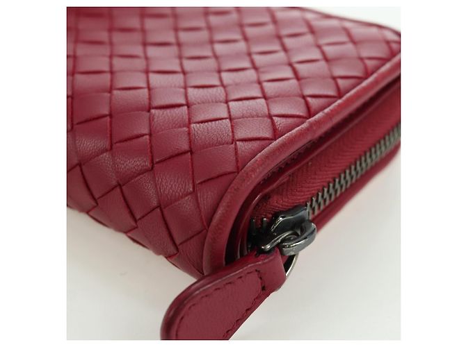 Bottega Veneta Portafoglio Compatto Rotondo INTRECCIATO in Pelle Rosa Auth am10894V - vista 16