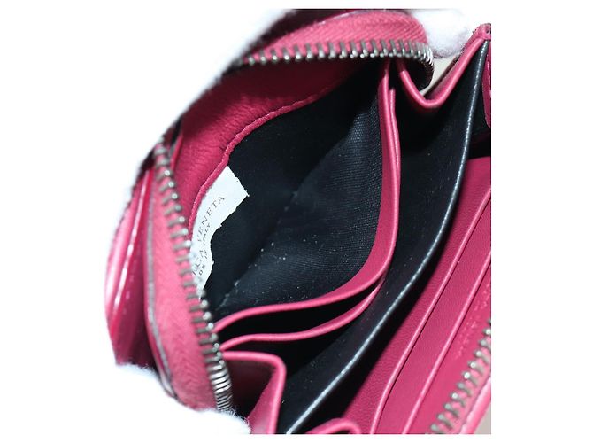 Bottega Veneta Portafoglio Compatto Rotondo INTRECCIATO in Pelle Rosa Auth am10894V - vista 18