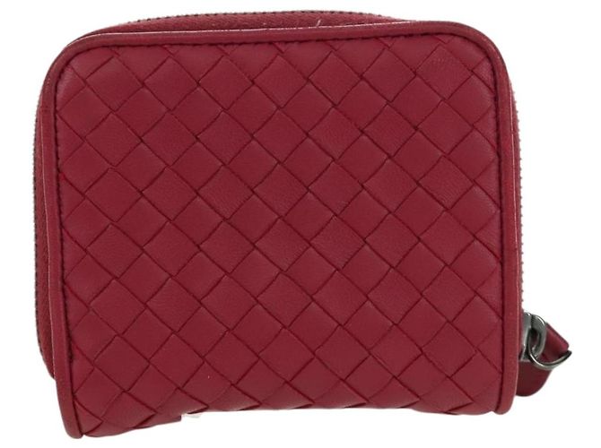 Bottega Veneta Portafoglio Compatto Rotondo INTRECCIATO in Pelle Rosa Auth am10894V - vista 2
