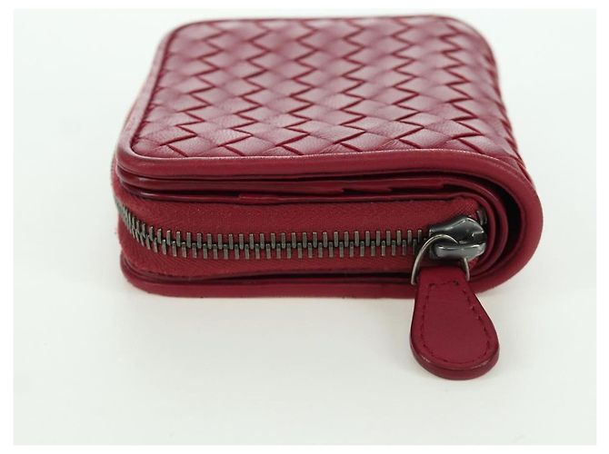 Bottega Veneta Portafoglio Compatto Rotondo INTRECCIATO in Pelle Rosa Auth am10894V - vista 3