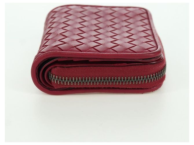Bottega Veneta Portafoglio Compatto Rotondo INTRECCIATO in Pelle Rosa Auth am10894V - vista 4
