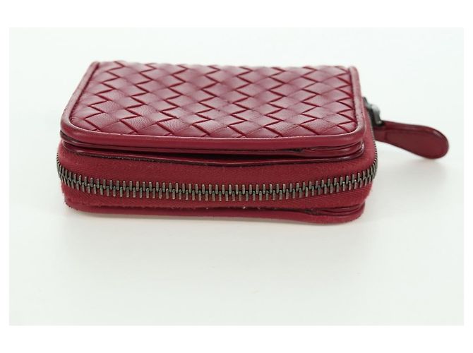 Bottega Veneta Portafoglio Compatto Rotondo INTRECCIATO in Pelle Rosa Auth am10894V - vista 5