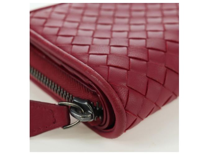 Bottega Veneta Portafoglio Compatto Rotondo INTRECCIATO in Pelle Rosa Auth am10894V - vista 7