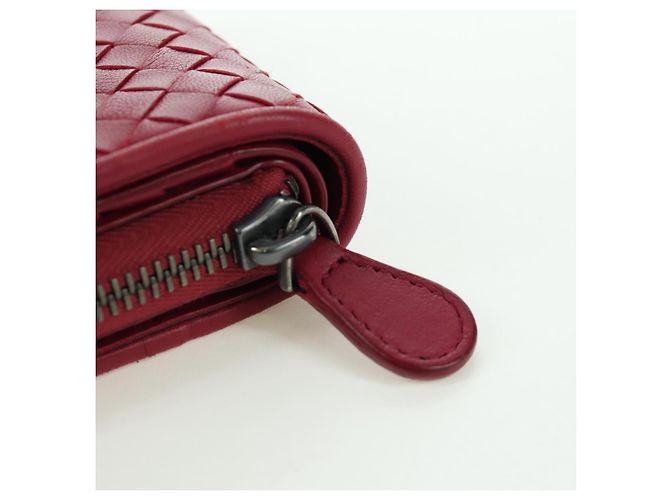 Bottega Veneta Portafoglio Compatto Rotondo INTRECCIATO in Pelle Rosa Auth am10894V - vista 8