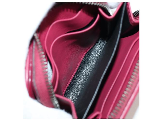 Bottega Veneta Portafoglio Compatto Rotondo INTRECCIATO in Pelle Rosa Auth am10894V - vista 9