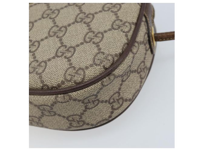 Gucci Borsa GG Supreme Web Sherry Line in PVC beige e oro 007 58 6112 Auth LNZ553 D'oro - vista 14