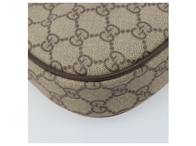 Gucci Borsa GG Supreme Web Sherry Line in PVC beige e oro 007 58 6112 Auth LNZ553 D'oro - vista 15